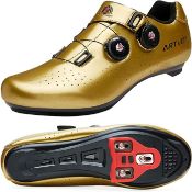 RRP £44.99 Cycling Shoes for Mens, Road Bikes MTB Shoes Compatible with Look SPD SPD-SL Delta Cleats