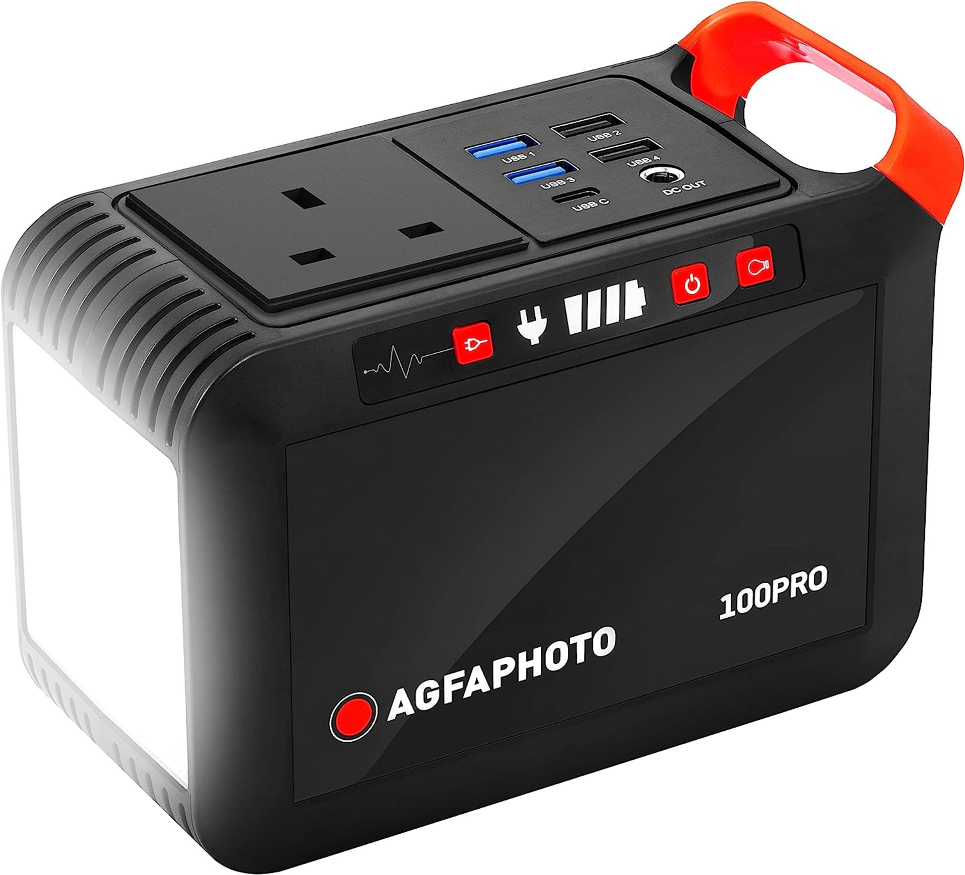 RRP £84.99 AgfaPhoto Portable power station PPS100 | mobile power generator with USB (USB-A & USB-C)