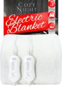 RRP £62.99 Cozy Night Electric Blanket King Size - Dual Control with 3 Heat Settings, Luxury