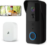 RRP £55.99 Video Doorbell Wireless Camera Doorbells, 1080P HD Smart WiFi Security Camera Door Bell