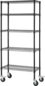 RRP £89.99 StoreRack Storage Shelves, Standing Shelf Unit with Castors - Metal Shelving Units for
