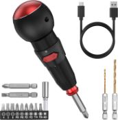 RRP £23.99 Brifit Electric Screwdriver Set, [Type-C Rechargeable] Cordless Screwdriver with LED
