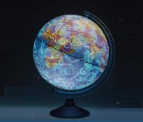 EXERZ 21cm AR Globe Illuminated Cable Free LED Light - Physical Map (Day) - Consellation Globe (