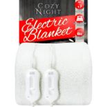 RRP £62.99 Cozy Night Electric Blanket King Size - Dual Control with 3 Heat Settings, Luxury