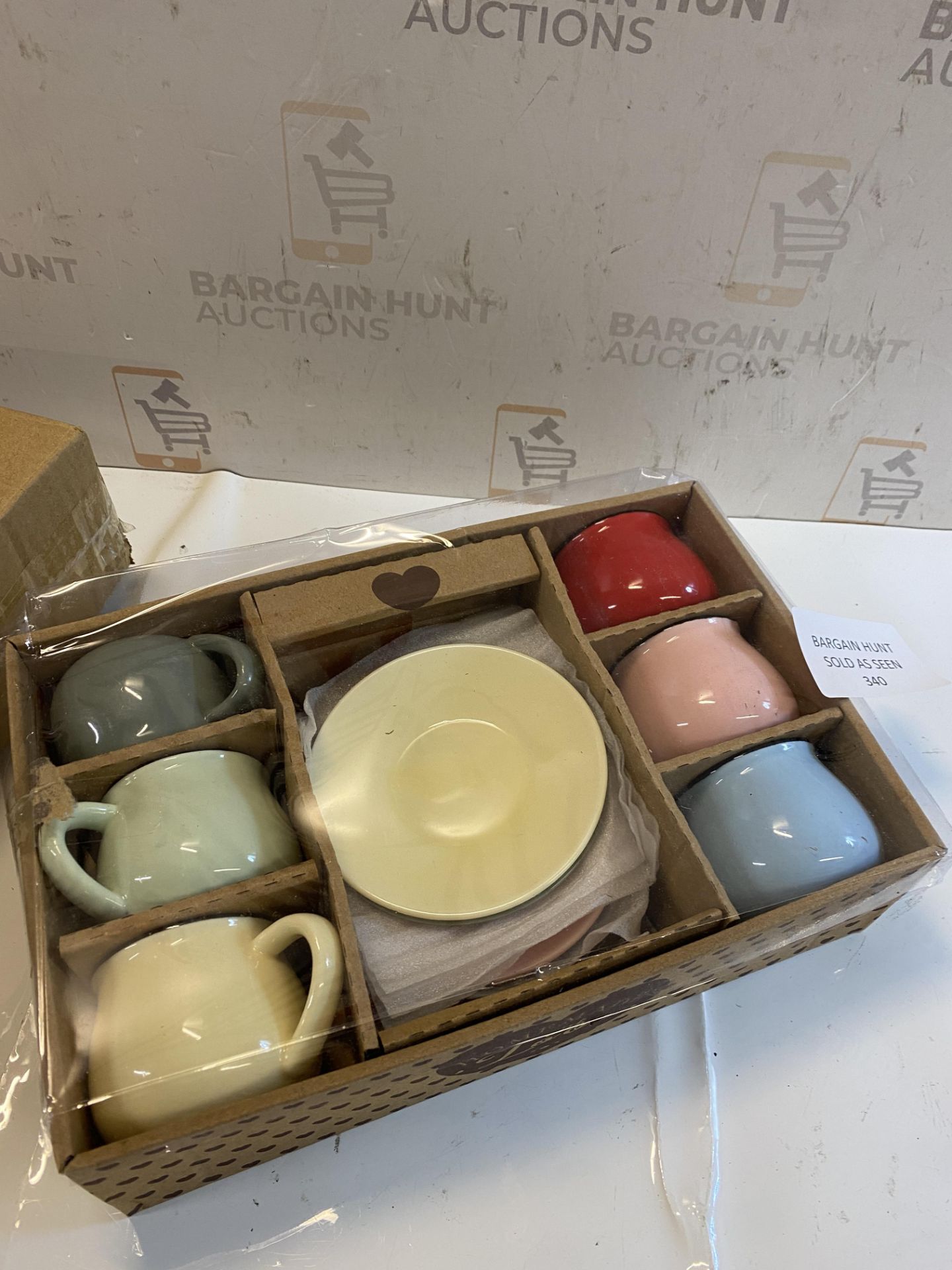 RRP £19.99 All-Pie Porcelain Espresso Cups with Saucers - 108 ml/3.65 oz - Set of 6, Small Coffee - Image 2 of 2