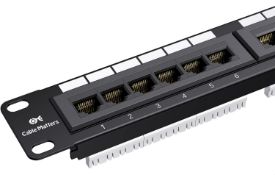 RRP £60 Set of 2 x Cable Matters UL Listed Rackmount or Wall Mount 1U 24 Port Network Patch Panel (