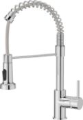 RRP £75.99 FORIOUS Kitchen Tap, Spring Kitchen Sink Mixer Tap with Pull Down Sprayer, Bar Tap