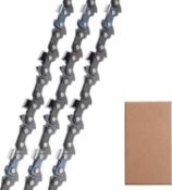 RRP £54 Set of 3 x 3-Pack 14 inch Chainsaw Chain Low Kickback 3/8"LP 50 Drive Links