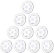 RRP £25.99 Criacr 10 Pack Motion Sensor Light, Cabinet Night Lights, Stick-on Cupboard Light with