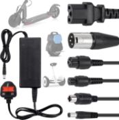 JIZZU 42V 2A Electric Scooter Charger, Li-ion Mobility Scooter Battery Charger, Bicycle Scooter