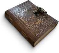 RRP £24.99 Handmade Leather Diary – Celtic Embossed Travel Notebook – Antique Tree of Life