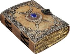 RRP £76 Set of 4 x ALCRAFT Vintage Leather Celtic Triple Moon Grimoire Book of Shadows Spellbook