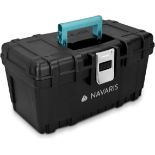 RRP £23.99 Navaris Tool Box 16 Inch - 40cm Rugged Plastic Multi-Purpose Toolbox Case with Lift-Out