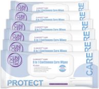 RRP £60 Set of 2 x (6 Packs of 25 Wipes, 150 Wipes) Clinicept Care 8-in-1 Incontinence Wipes -