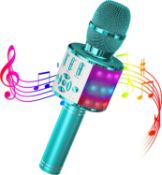 Set of 2 x Wowstar Karaoke Wireless Microphone, Bluetooth Handheld Microphones for Kids Adults,