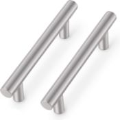 RRP £20.99 Probrico Brushed Nickel Stainless Steel Kitchen Cabinet T Bar Handle, 30-Pack Cuoboard