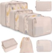 RRP £19.99 BAGAIL Packing Cubes for Suitcase 8 Set, Lightweight Luggage Packing Organizers Packing