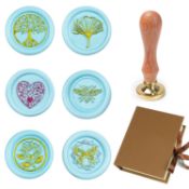 Wax Seal Stamp kit, Zifospy Flower Wax Seal Stamp Set with 6 PCS Removable Brass Heads and 1