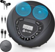RRP £39.99 KLIM Speaker + Portable CD Player With Speakers + NEW 2023 + Walkman + Rechargeable