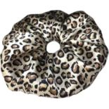 RRP £19.99 Mulberry Silk Scrunchies For Hair in Leopard Print,100% Pure 22 Momme Mulberry Silk -Hair