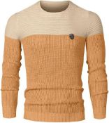 RRP £25.99 Elegancity Mens Sweater Jumpers Casual Slim Fit Knitted Pullover Crew Neck Winter Warm