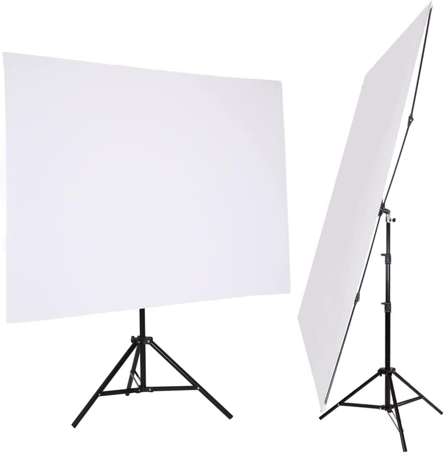RRP £58.99 GSKAIWEN 5x6.5ft White Backdrop with Stand,Wrinkle-Resistant Collapsible Background