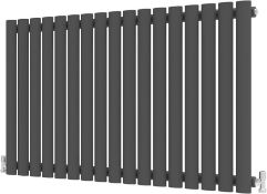 RRP £99.99 Radbliss Oval Column Horizontal Radiator 600x1003mm Anthracite Single Central Heating