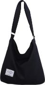 RRP £120 Set of 10 x ZhengYue Hobo Bag for Women, Canvas Crossbody Totes Beach Bag Simple Shoulder