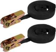 RRP £22.99 sourcing map 2-Pack Ratchet Tie Down Lashing Straps 1" x 26Ft 550lb 250Kg Load