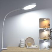 RRP £19.99 Hensam LED Desk Lamp Dimmable,Desk Light with Clamp,Flexible Table Lamp Desk Lighting
