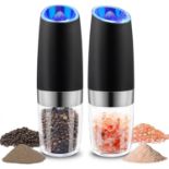 RRP £28.99 BESTORE Electric Salt and Pepper Grinder Set, Gravity Electric Pepper Grinder Battery