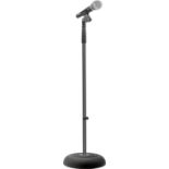 RRP £39.99 Pyle, Microphone Stand Universal Mic Mount with Heavy Compact Base, Portable Mic Stand,