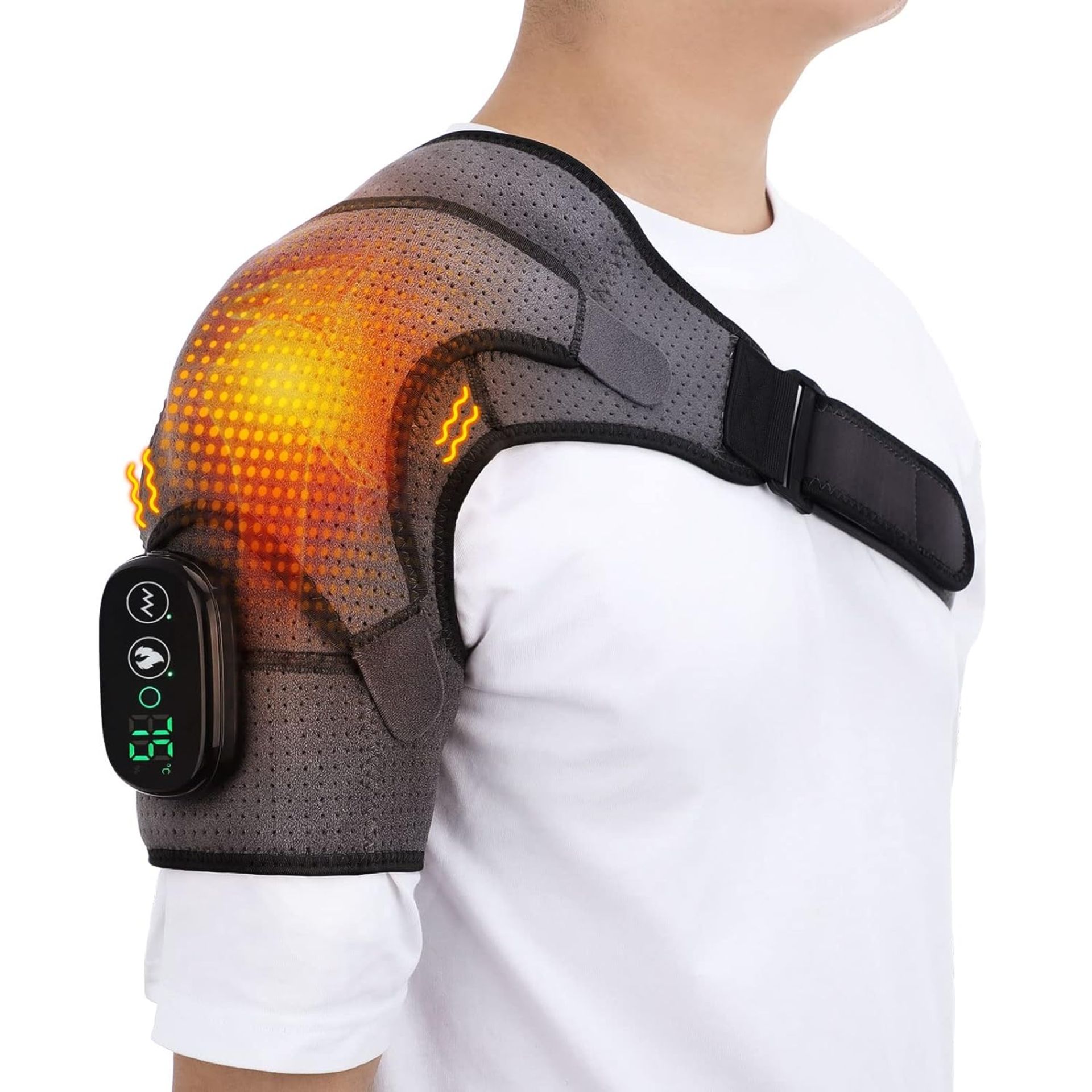 RRP £49.99 AFDEAL Heated Shoulder Wrap Brace Support with Vibration, Heating Electric Shoulder