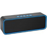 Portable Wireless Speaker, Bluetooth 5.0 Speaker with 3D Stereo HiFi Bass, 1500mAh Battery, 12