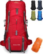 RRP £49.99 Doshwin 70L Large Backpack Camping Trekking Hiking Travel Rucksack for Women Men