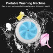 Mini Washing Machine, Portable Mini Ultrasonic Washing Machine Travel Laundry Washer Cleaner