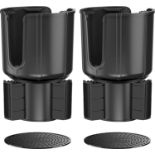 RRP £44 Set of 2 x 2-Pack Car Cup Holder Expander Adjustable Drink Cup Holder Expander, In-car
