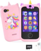 RRP £41.99 Lenudar Kids Toy Phone, Touchscreen with Dual Camera, Learning Toys for girls age 3-11,
