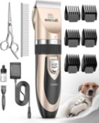 RRP £38.99 oneisall Dog Clippers Low Noise, Cordless Dog Grooming Clippers Pet Shaver Trimmer for