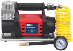 RRP £48.99 Sealey MAC04 12V Heavy-Duty Mini Air Compressor