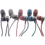 RRP £49.99 JustJamz Bulk Earbuds Jelly Matte | 100 Pack of Colourful in-Ear Earbuds | Stereo Sound &