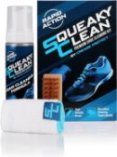 Squeaky Clean - Premium Shoe & Trainer Cleaning Kit - 200ml Foam Cleaner for Suede, Nubuck, Leather,
