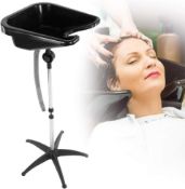 RRP £62.99 Portable Hairdresser Hair Wash Sink, Stable Adjustable Stainless Frame Plastic Shampoo
