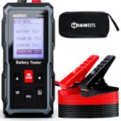 RRP £41.99 KAIWEETS Car Battery Tester, 12V 24V Load Tester, KVB01 100-2000 CCA Alternator Tester,