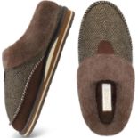 COFACE Womens Fuzzy Memory Foam Moccasin Slippers Furry Comfortable Ladies Slide Slippers with