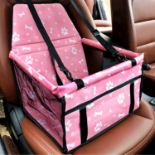 Pet Dog Car Seat Cover with Pet Seat Belt, Foldable Waterproof Dog Car Booster Seat