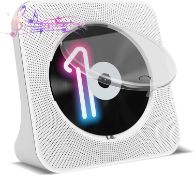 RRP £45.99 Bluetooth CD Player with Speakers - Homlab Desktop CD Player with Dust Cover, FM Radio,