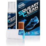 Squeaky Clean - Premium Shoe & Trainer Cleaning Kit - 200ml Foam Cleaner for Suede, Nubuck, Leather,