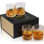 RRP £35.99 KANARS Glasses Set, No-Lead Crystal Glass 300 ml, Set of 4, in Unique Stylish Gift Box