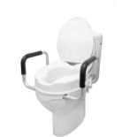 RRP £59.99 Pepe - Raised Toilet Seat with Handles, Toilet Seat Riser for Elderly 4 inch, Disabled